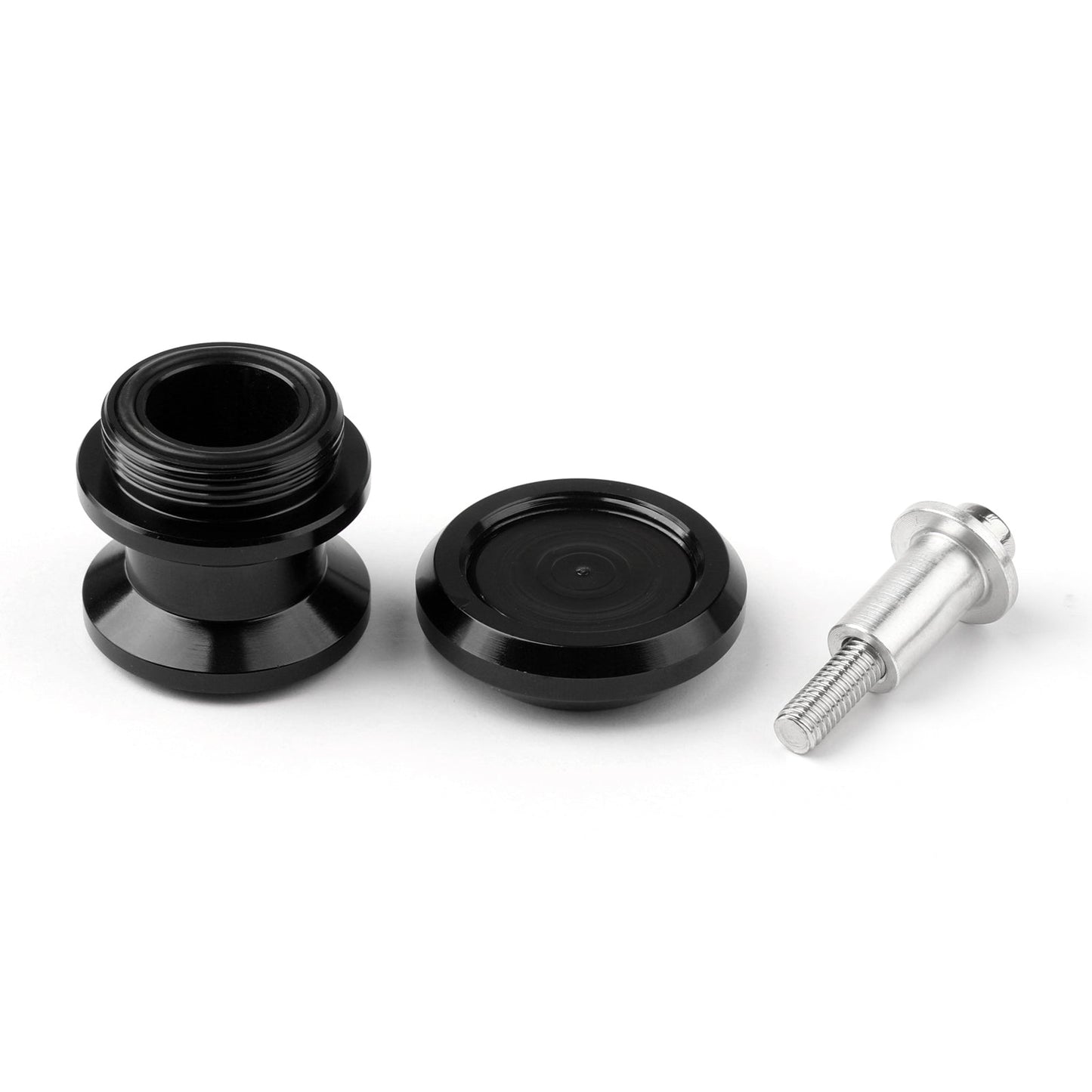 Pair 6mm Swingarm Sliders Spools For Yamaha MT01 MT09 YZF-R3 R1 MAX 530 Black
