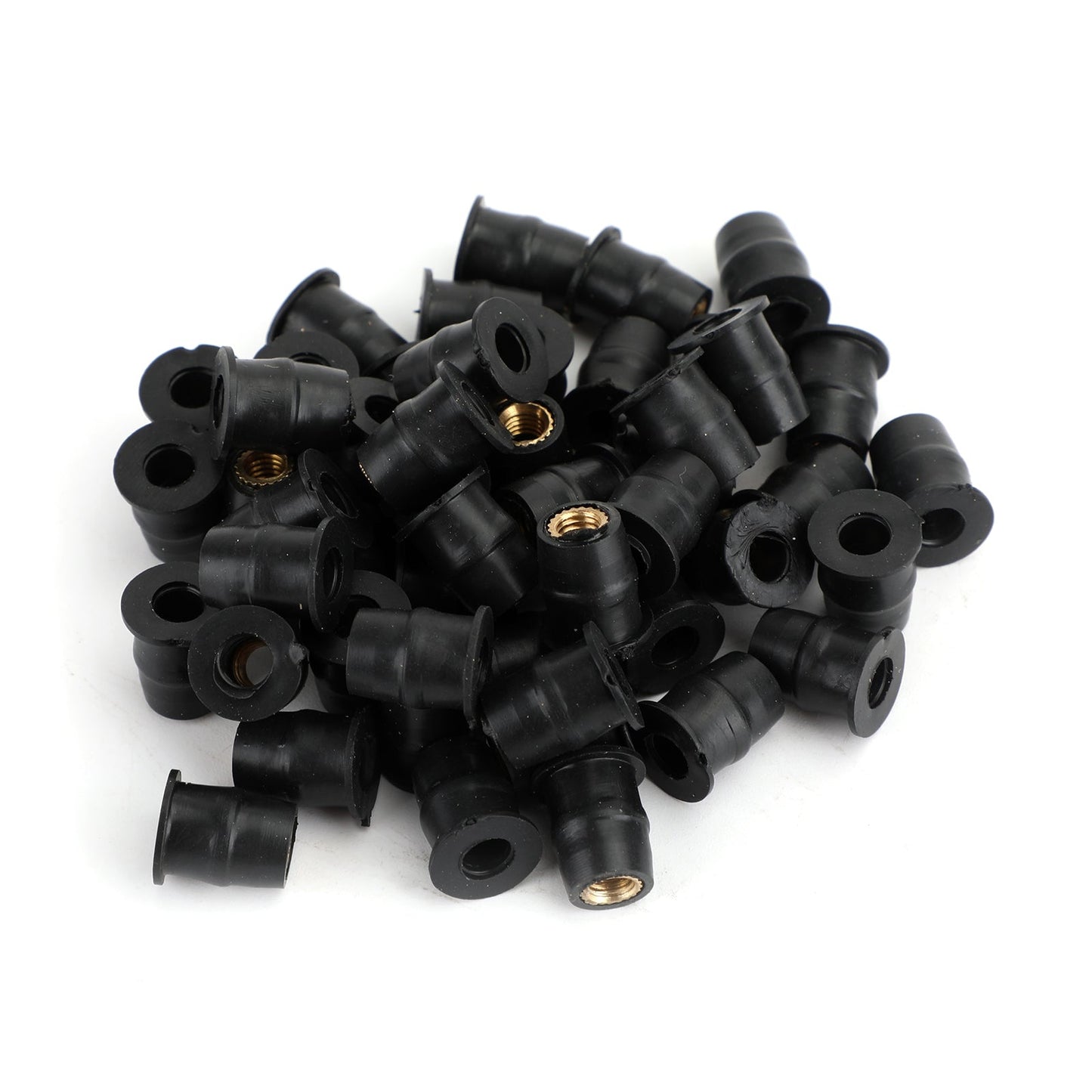 50 Quantity - M5 Rubber Well Nut Windscreen & Fairing 10mm 3/8 Wellnuts