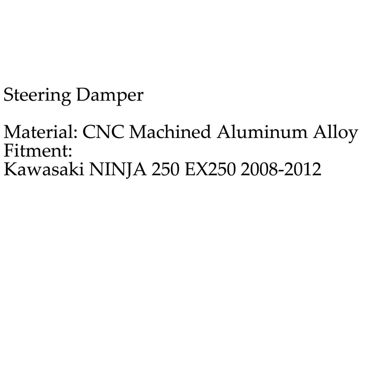 Steering Damper Stabilizer For Kawasaki NINJA 250 EX250 2008-2012 Generic