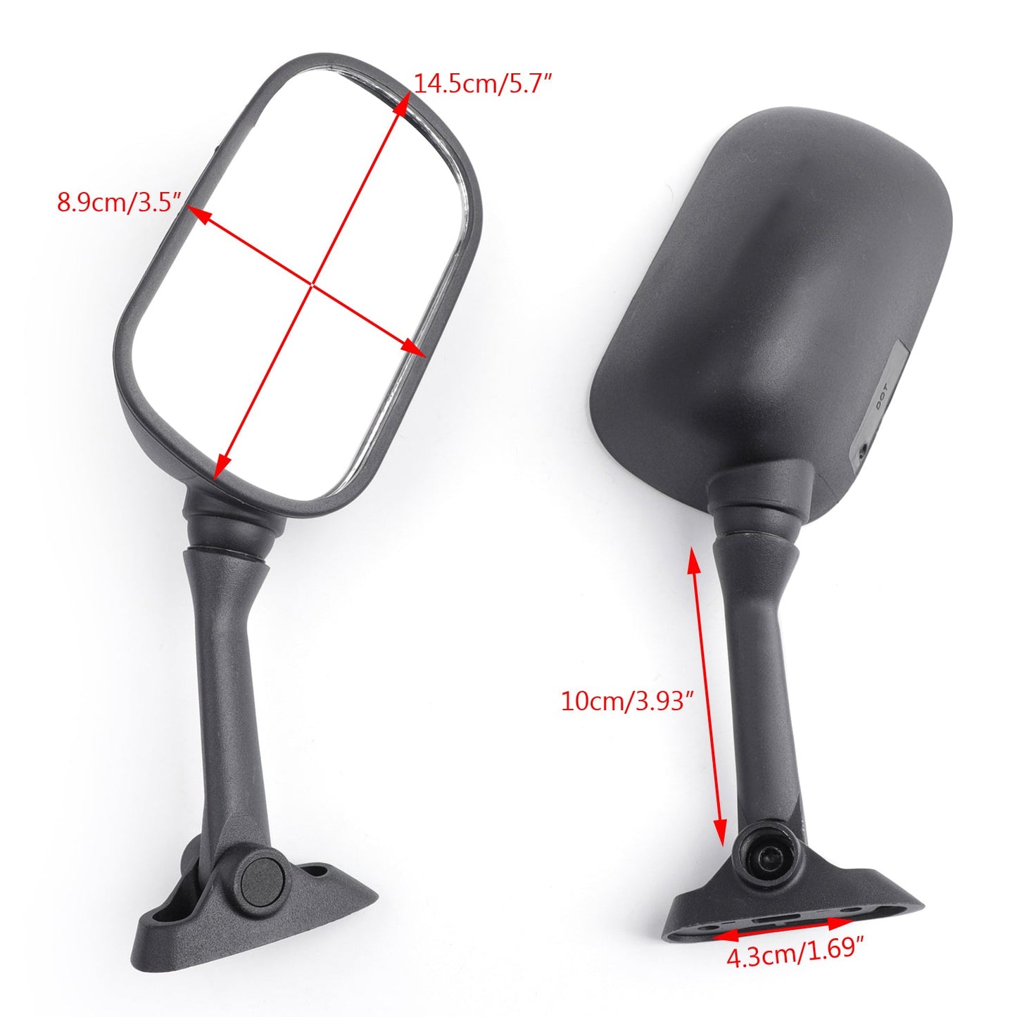 2001-2003 Suzuki GSXR GSX-R 600 750 1000 K1 K2 K3 Black Racing Mirrors
