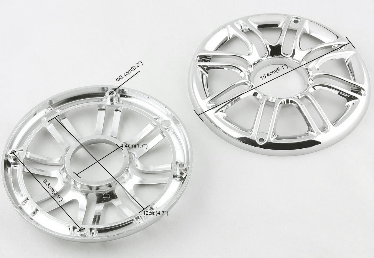 2x Speaker Cover Grill 6" 3D Round Rear Front For Harley Davidson Touring Glide