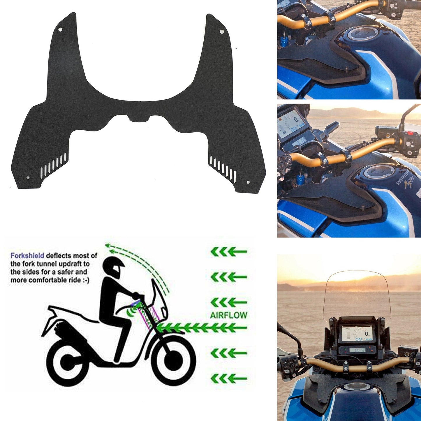 Forkshield Updraft Deflector Fit For Honda CRF 1100L Africa Twin adventure sport 2020 B
