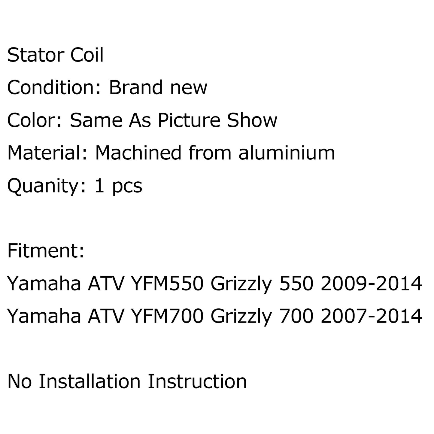 Stator Generator Fit for Yamaha YFM GRIZZLY 550/700 07-21 KODIAK 700 2019-2021