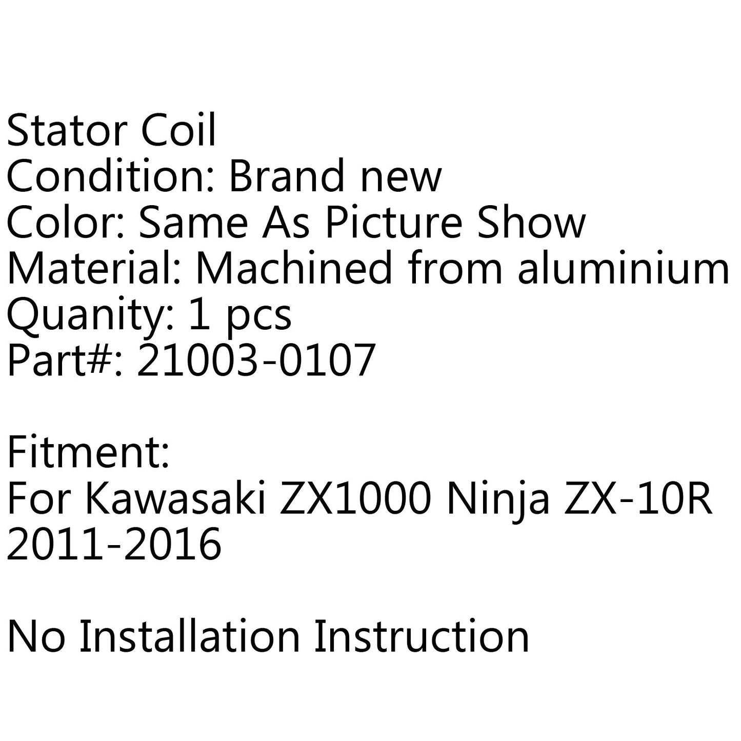 New Stator Coil For Kawasaki ZX1000 Ninja ZX-10R 2011-2016 2012 2013 2014