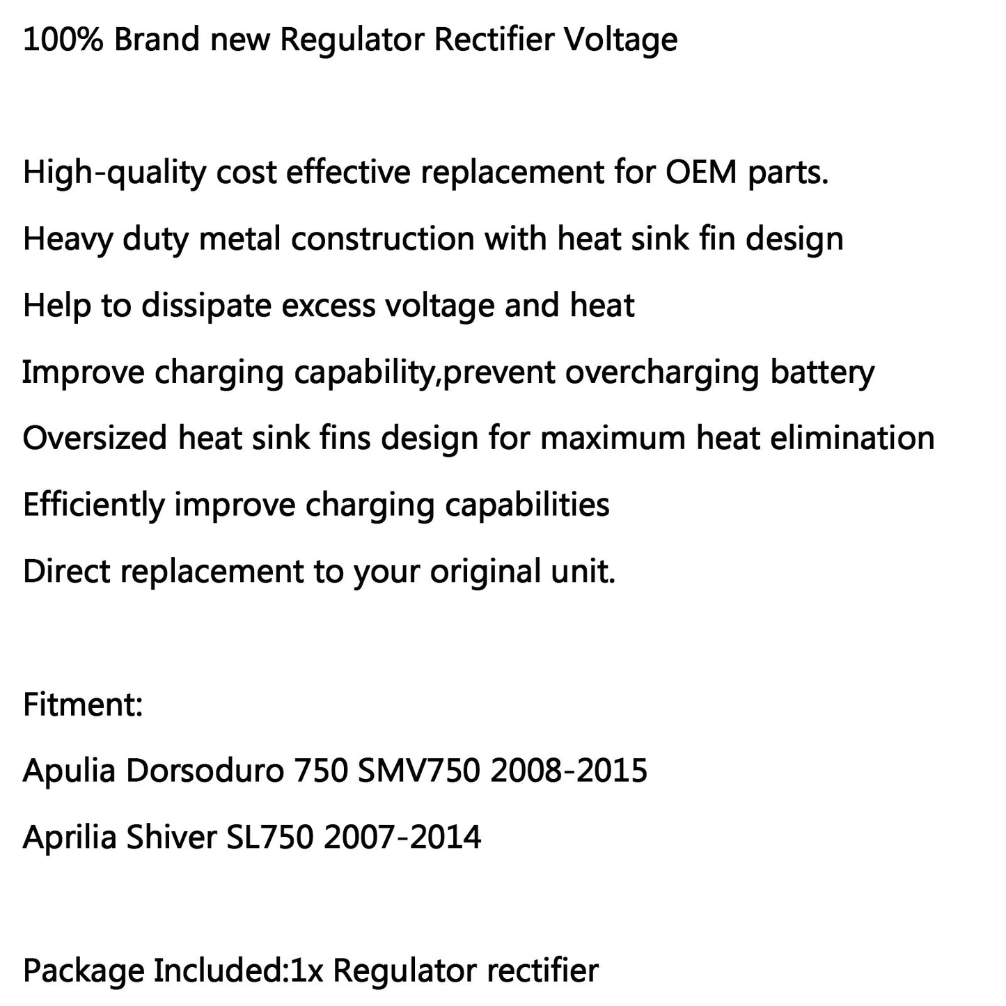 Regulator Rectifier For Aprilia Shiver SL750 GT 07-16 Dorsoduro 750 SMV750 08-16