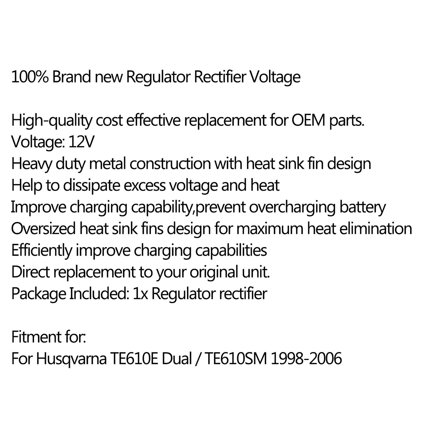 Voltage Regulator Rectifier Fit for Husqvarna SM610S TE610E 2000-2007 800080005