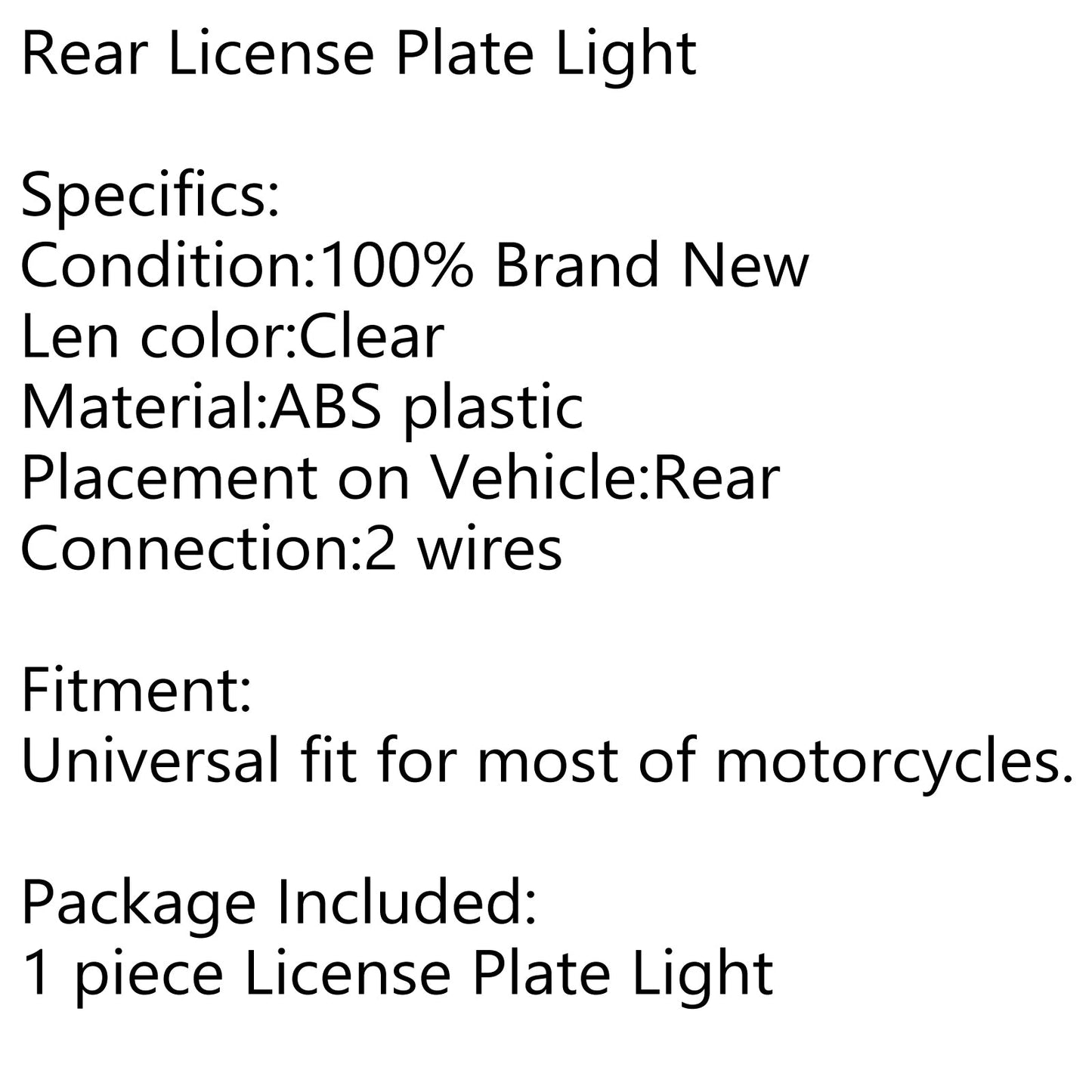 Motorcycle LED Rear Tail License Plate Brake Number Plate Light Mini Taillight