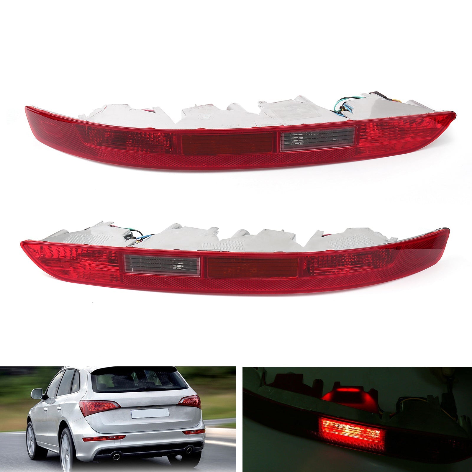 For 2009-2016 Audi Q5 Reverse Tail Lamp Rear Bumper Reflector Light Right Side E - Foto 7