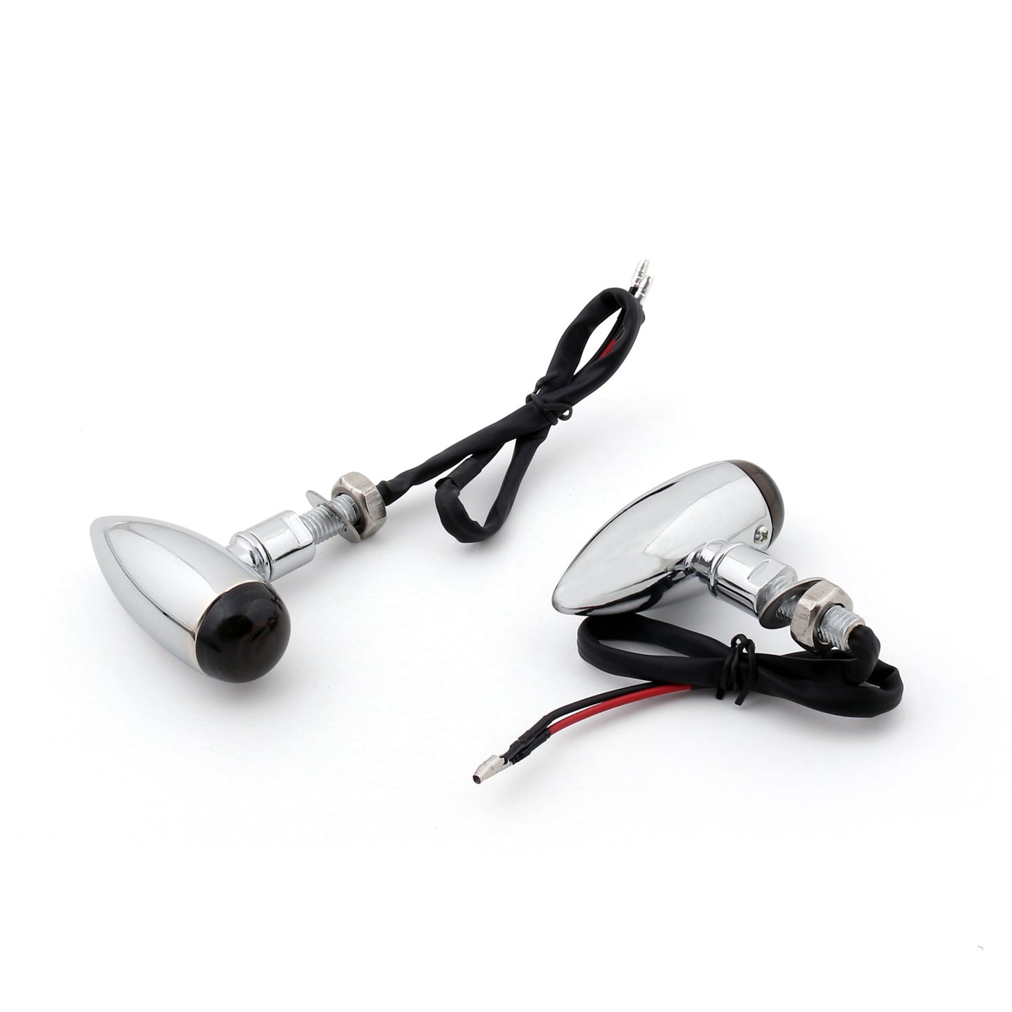 2x Black Bullet Turn Signal Light For Harley Softail Dyna Sportster V-Rod