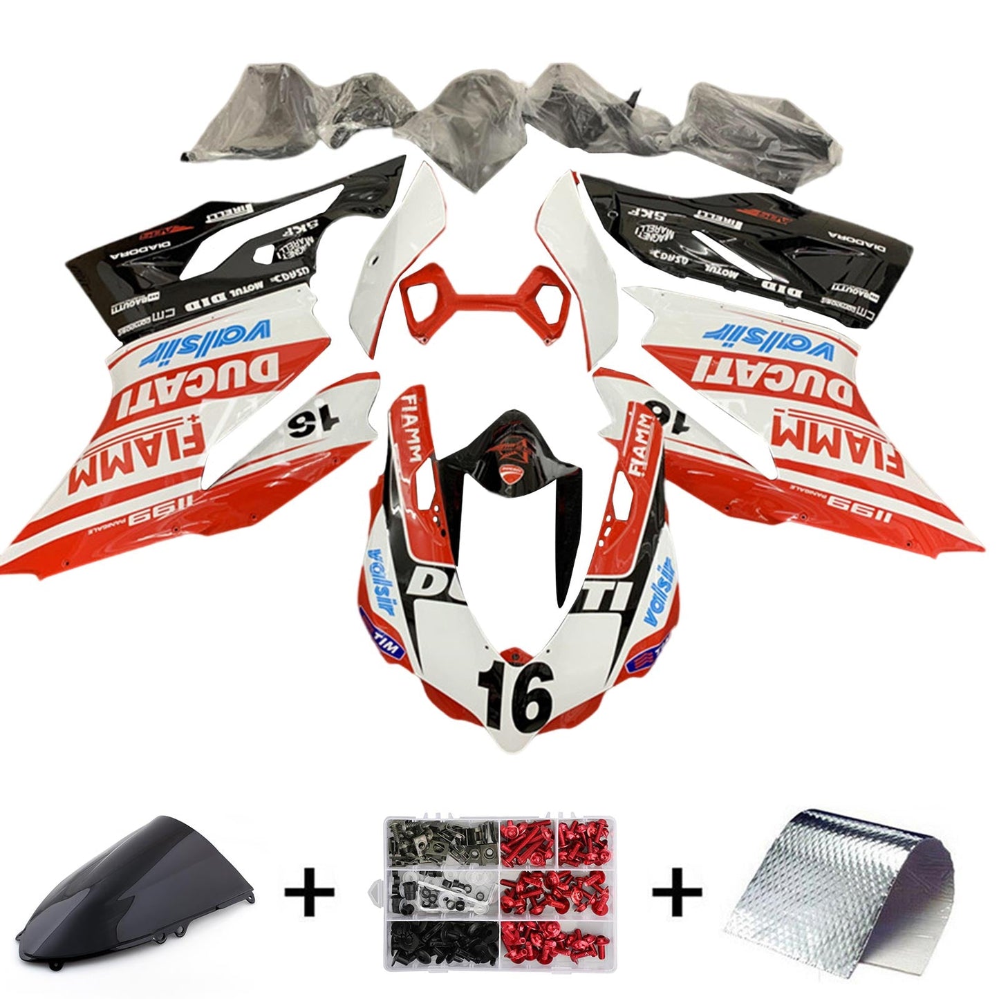 2012-2015 Ducati 1199 899 Injection Fairing Kit Bodywork Plastic ABS#120