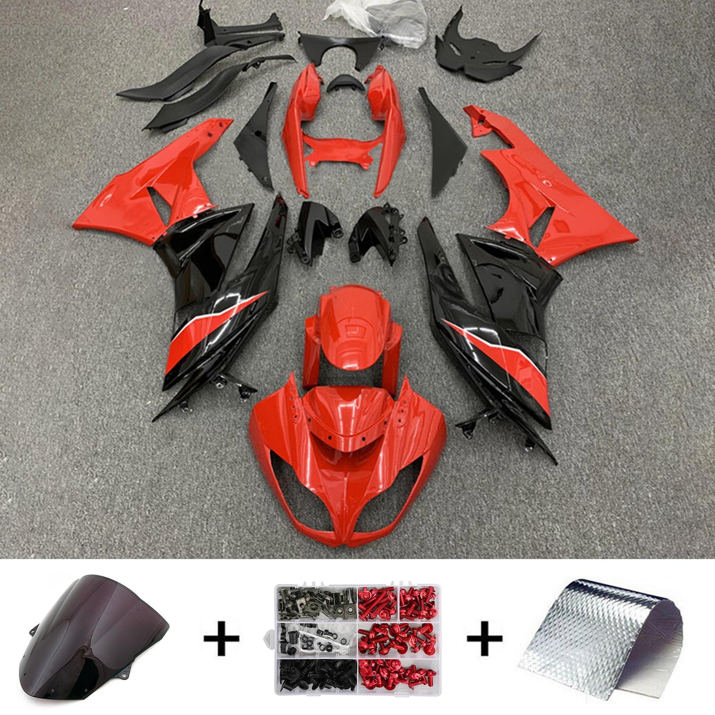 2009-2012 Kawasaki ZX6R 636 Injection Fairing Kit Bodywork Plastic ABS#161