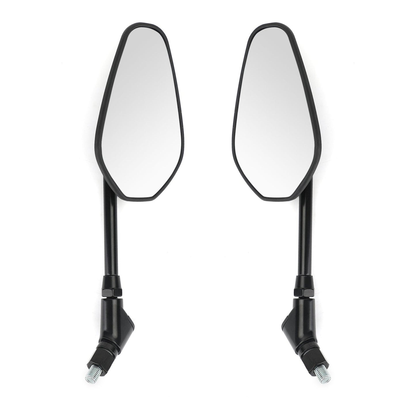 UNIVERSAL Pair M10 Rearview Mirrors for Motorcycle Custom Cruiser Cafe Racer