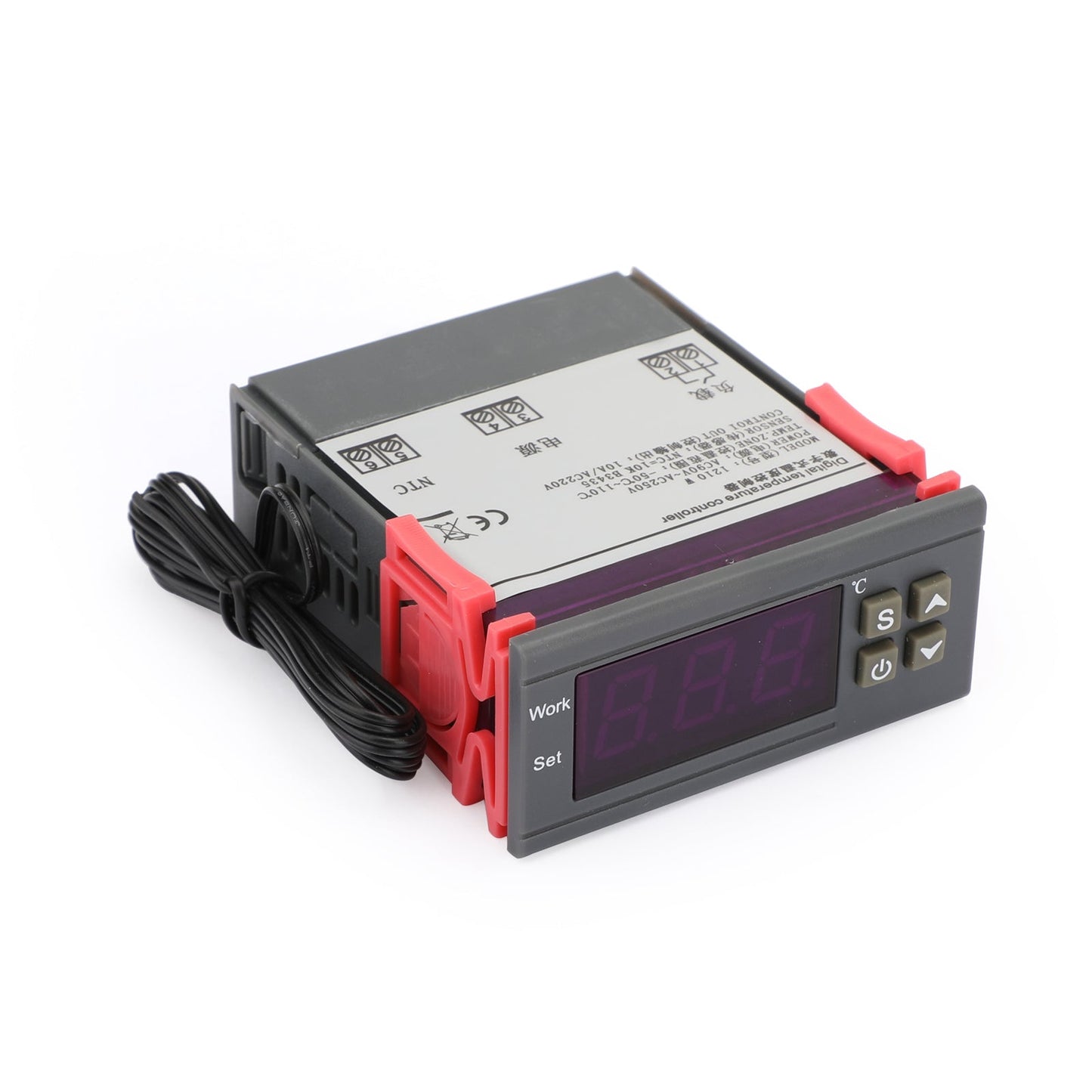 10A Digital Temperature Controller Thermostat 90~250V 110-220V MH1210W w/Sensor
