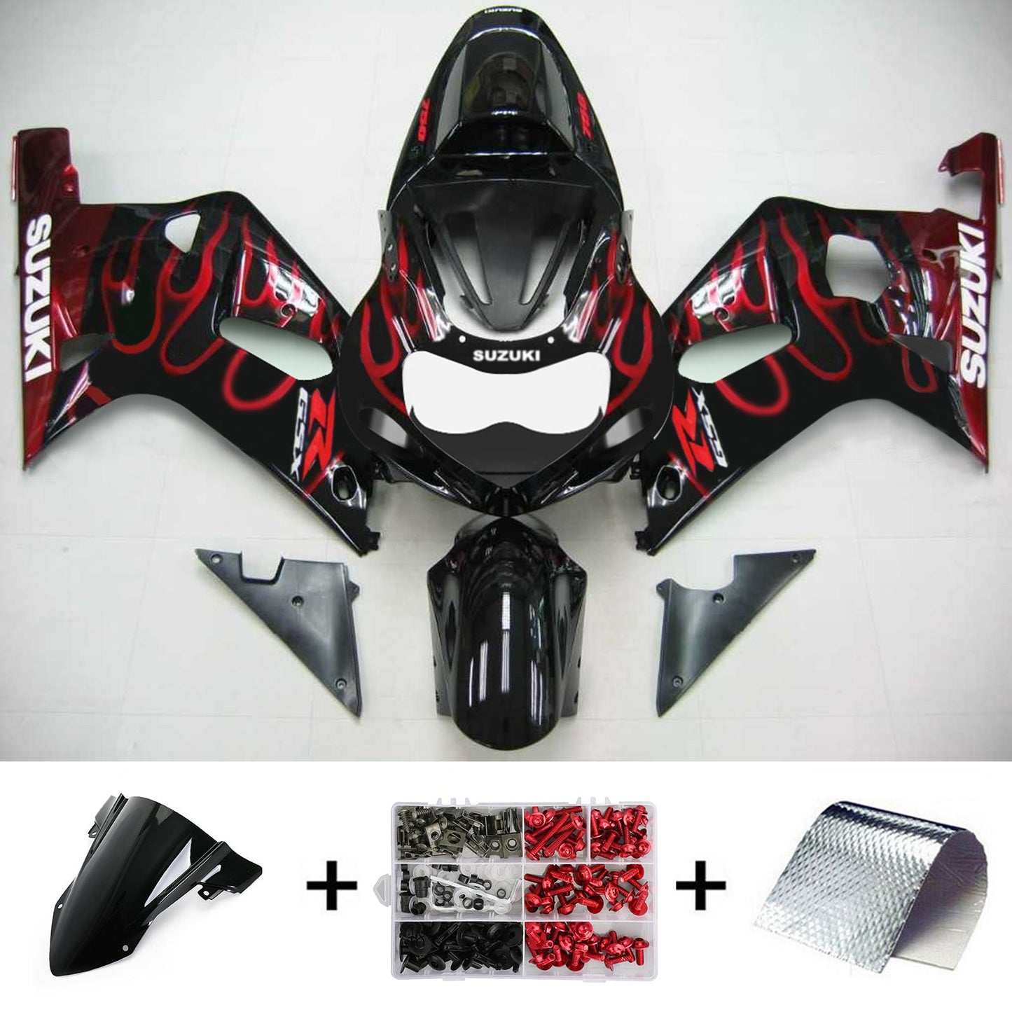 2001-2003 Suzuki GSXR750 K1 Amotopart Injection Fairing Kit Bodywork Plastic ABS #109