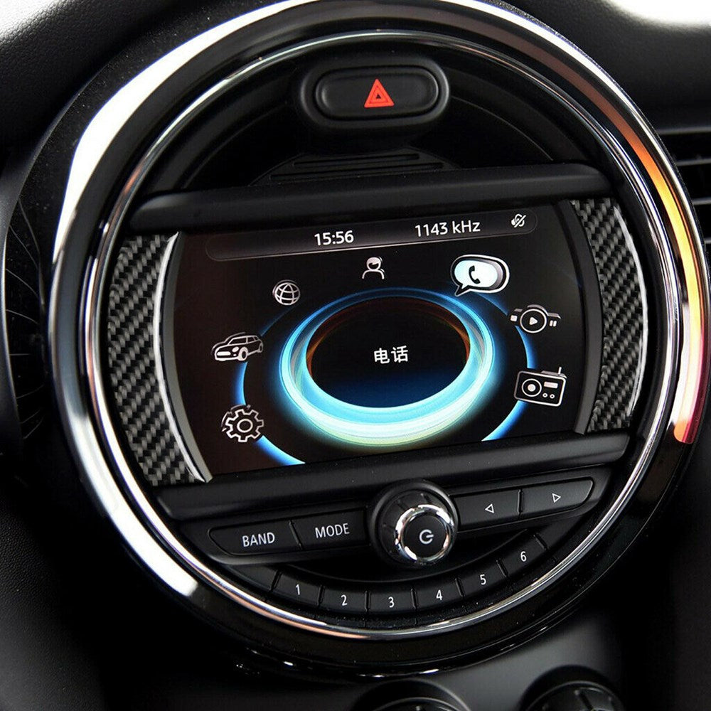 Carbon Fiber GPS Navigation Cover Trim Fit For Mini Cooper F54 F55 F56 F60
