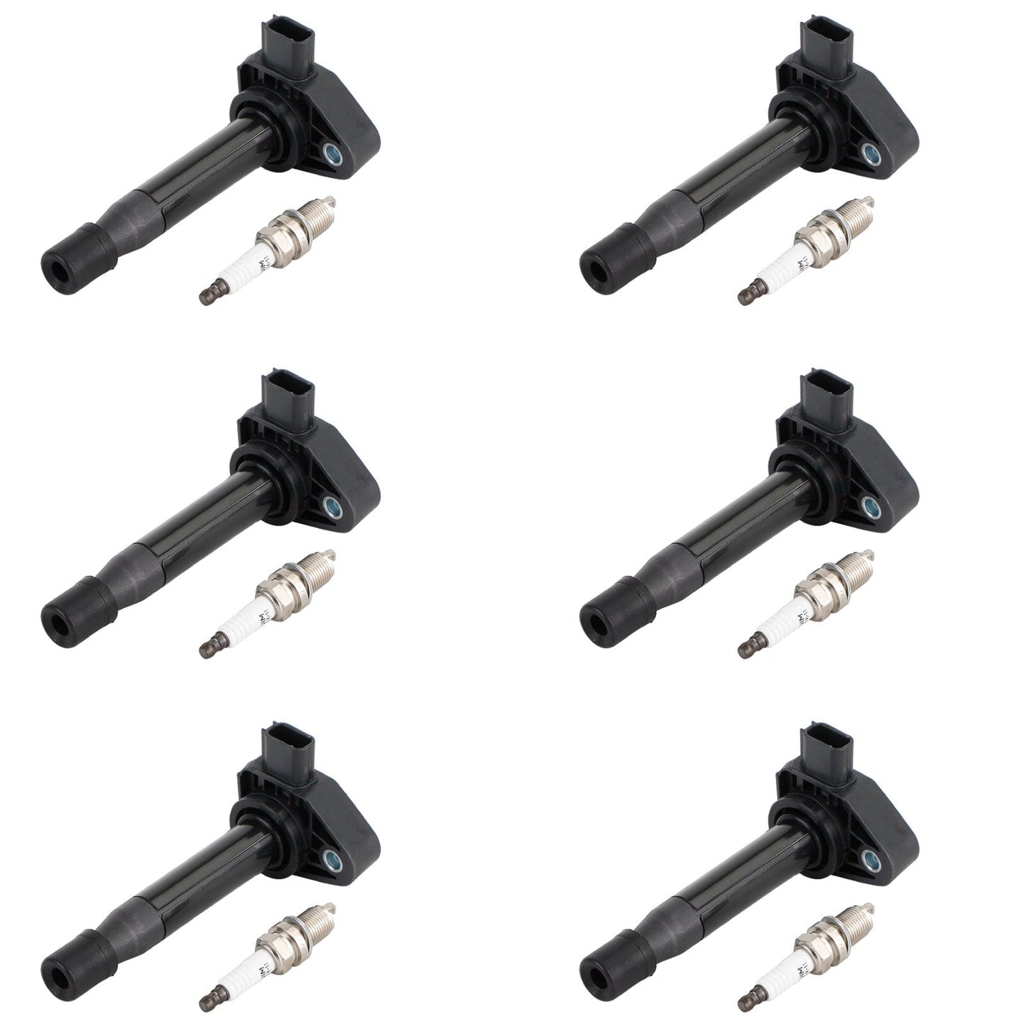 6X Ignition Coils+6X Spark Plugs Set UF242 For Honda Odyssey 3.5L 1999-2007