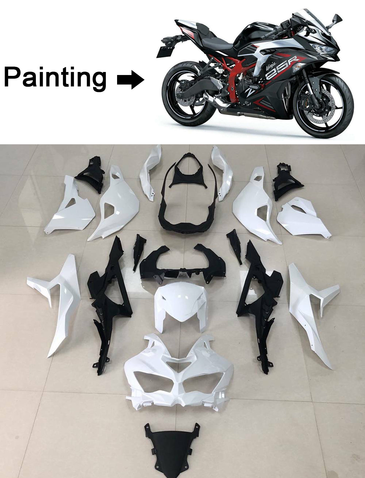 2019-2025 Kawasaki Ninja ZX-25R Amotopart Injection Fairing Kit Bodywork ABS #102