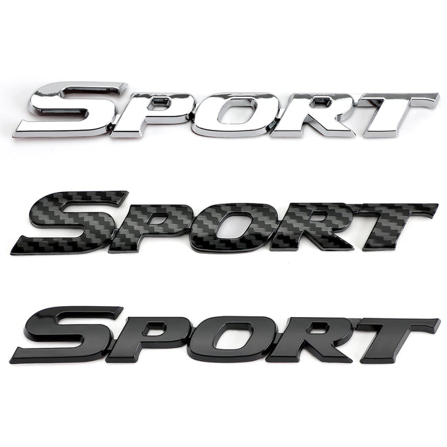 3D Metal Sport Logo Car Trunk Tailgate Emblem Badge Decal Sticker Silver