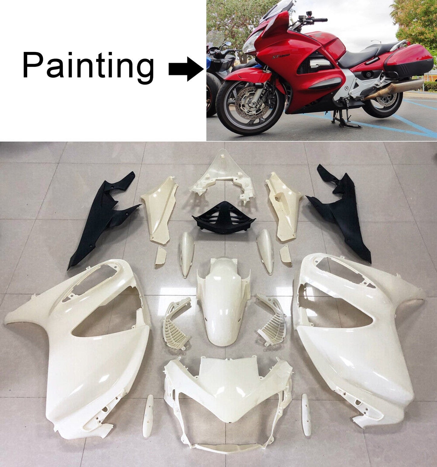 2002-2016 Honda STX1300 ST1300 Amotopart Injection Fairing Kit Bodywork #107