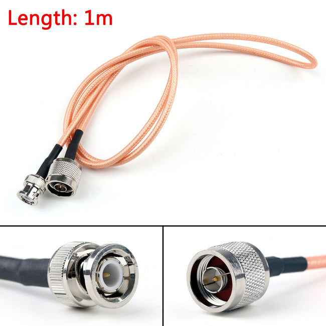 1m RG142 Cable BNC Male Plug To N Male Straight Crimp Coax Pigtail 3ft