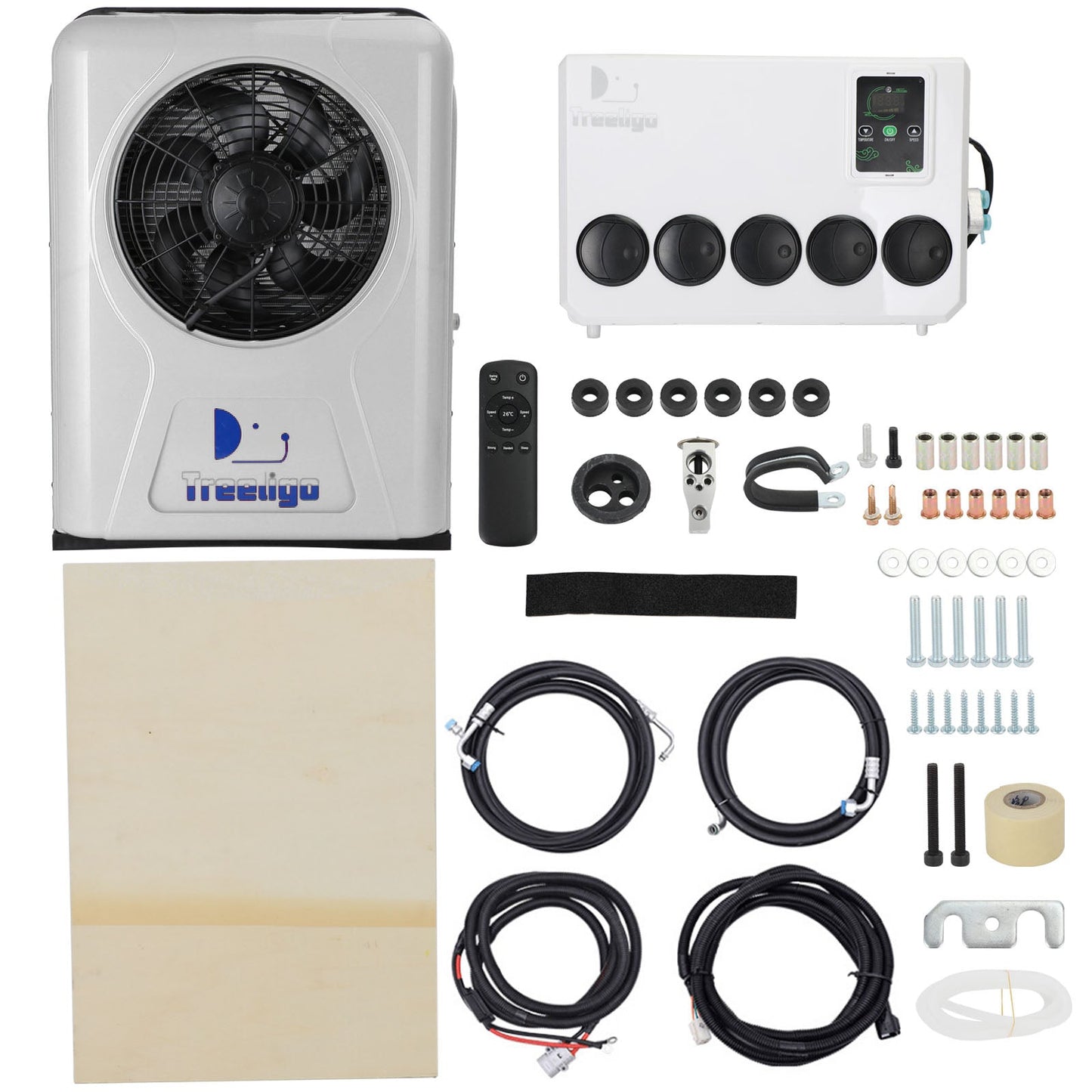 12000 BTU 12V Truck Cab RV Air Conditioner Split AC Fits Semi Trucks Bus Caravan
