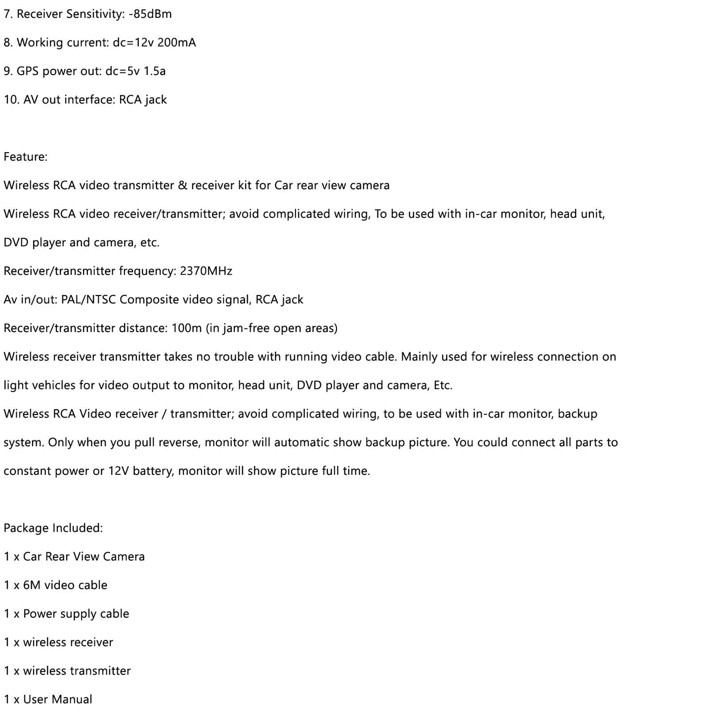 Wireless Car Rear View Handle Camera Fit for A3 A4 A4L S4 A5 S5 Q3 Q5 A6 A7 A8