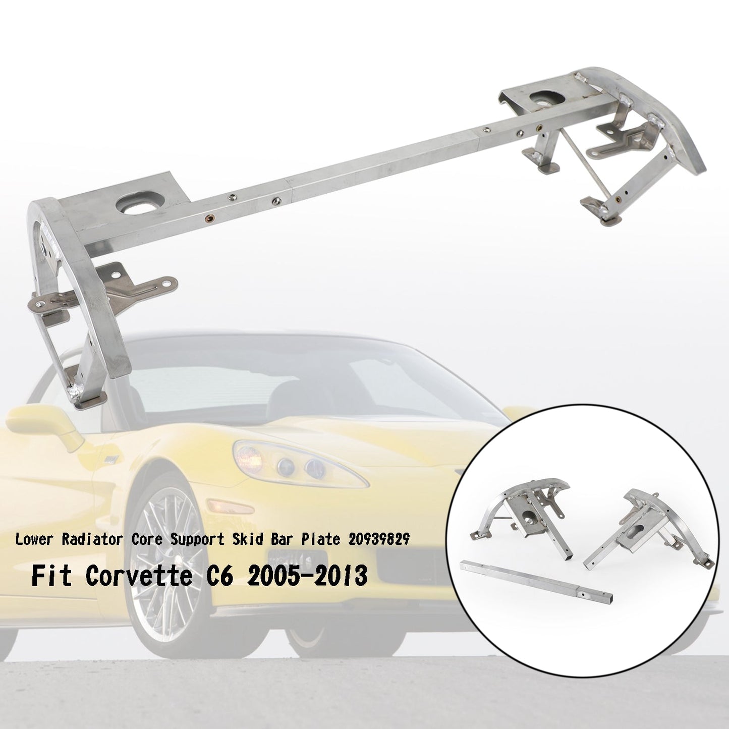 Lower Radiator Core Support Skid Bar Plate 20939829 Fit Corvette C6 2005-2013