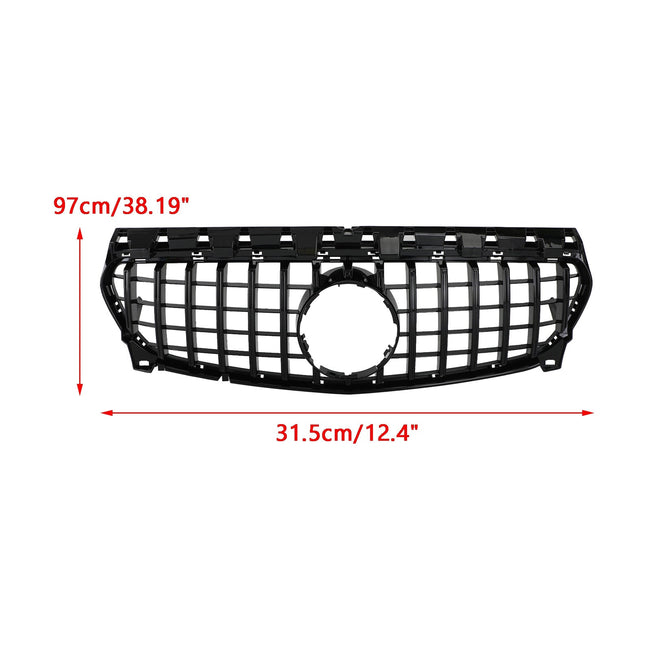 GT-R Style Front Bumper Grille Grill Fit Mercedes Benz W117 CLA250 2013-2019