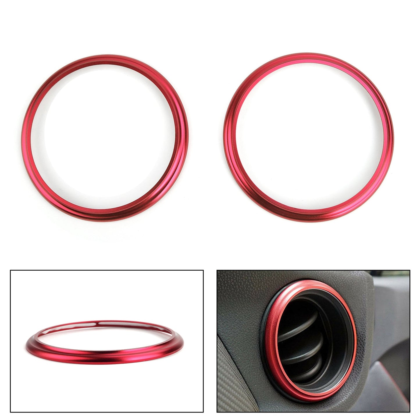 Car Aluminum Air Outlet Trim Cover Sticker Fit For Subaru BRZ 2013-2018 BLUE