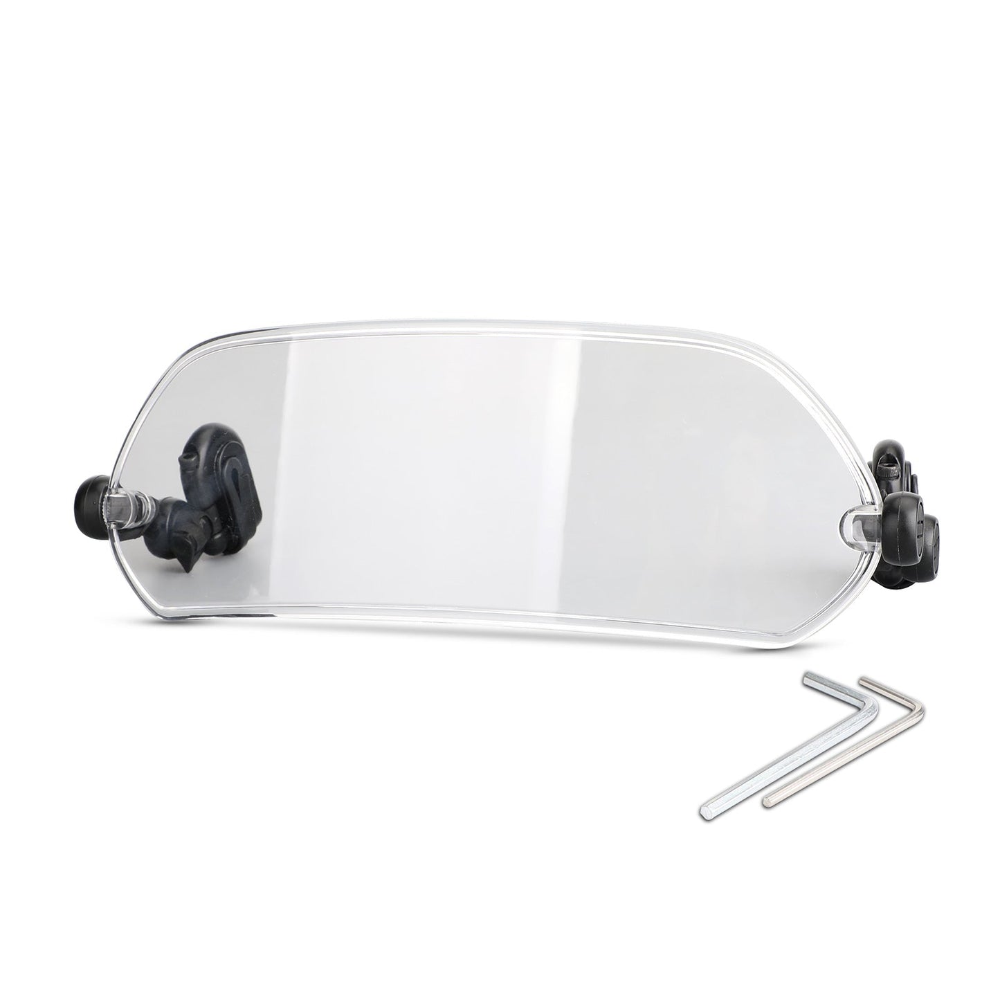 Universal Adjustable Clip On Windshield Extension Spoiler Wind Deflector Clear