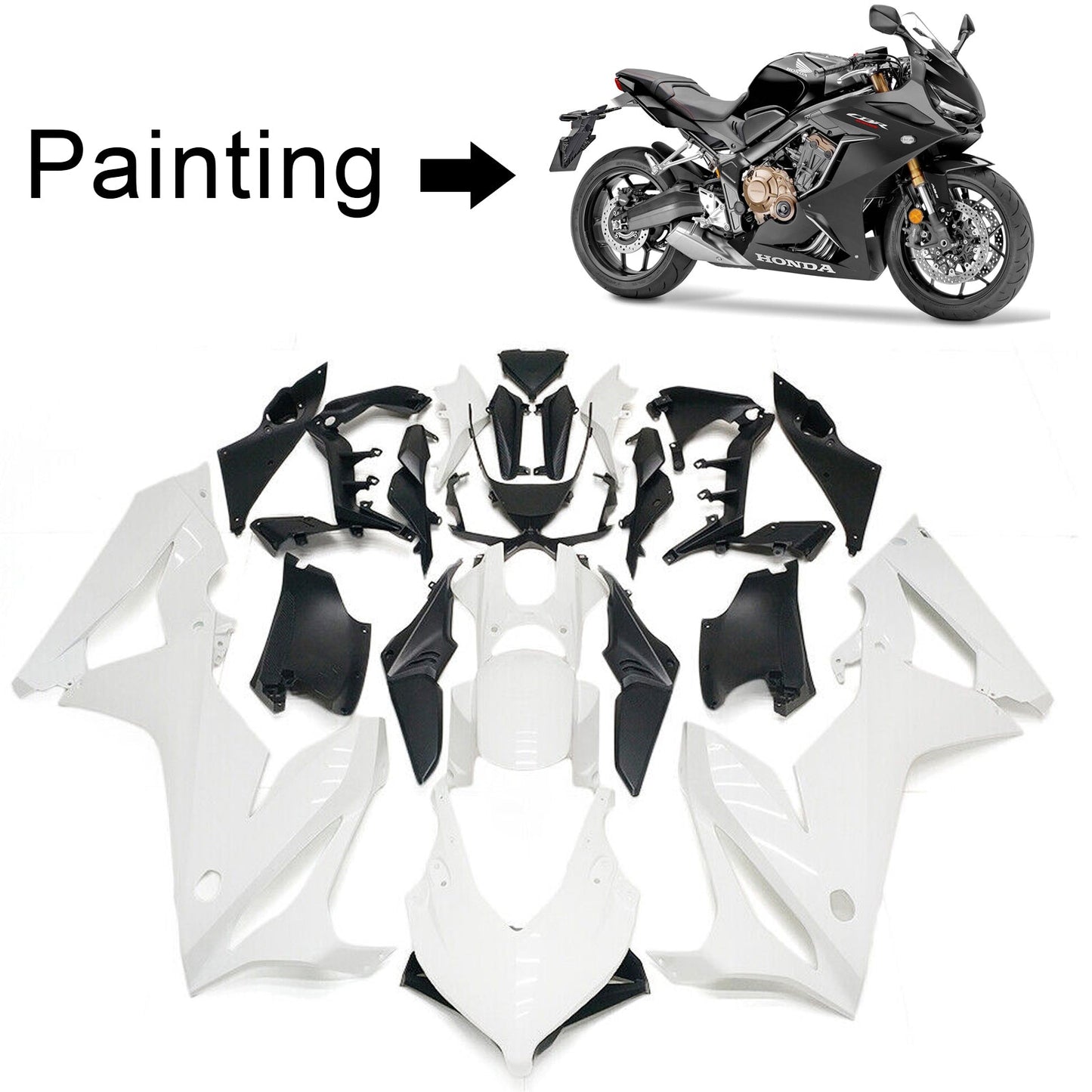 2019-2020 Honda CBR650R Amotopart Injection Fairing Kit Bodywork Plastic ABS #105