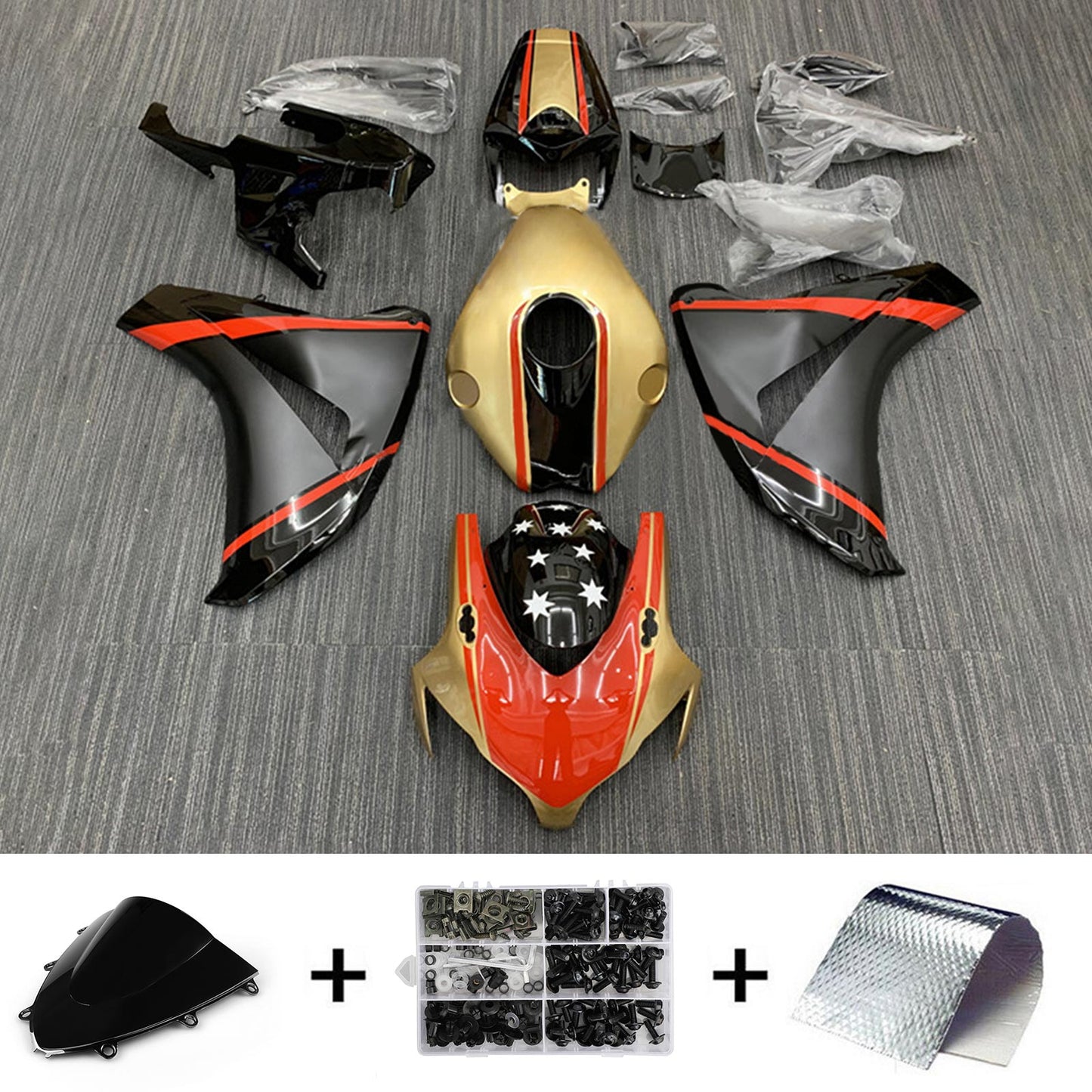 2008-2011 Honda CBR1000RR Injection Fairing Kit Bodywork Plastic ABS#193