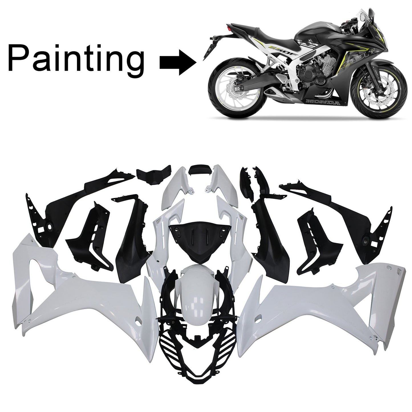 2014-2019 Honda CBR650F Amotopart Injection Fairing Kit Bodywork Plastic ABS #104