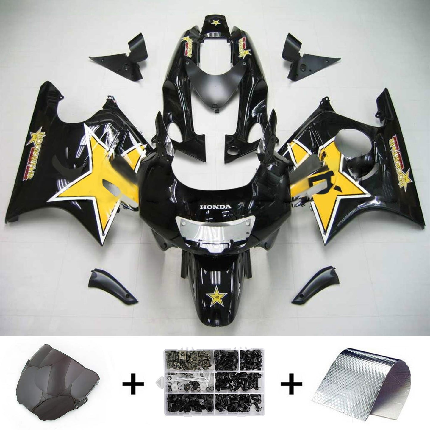 1997-1998 Honda CBR600 F3 Amotopart Injection Fairing Kit Bodywork Plastic ABS #109
