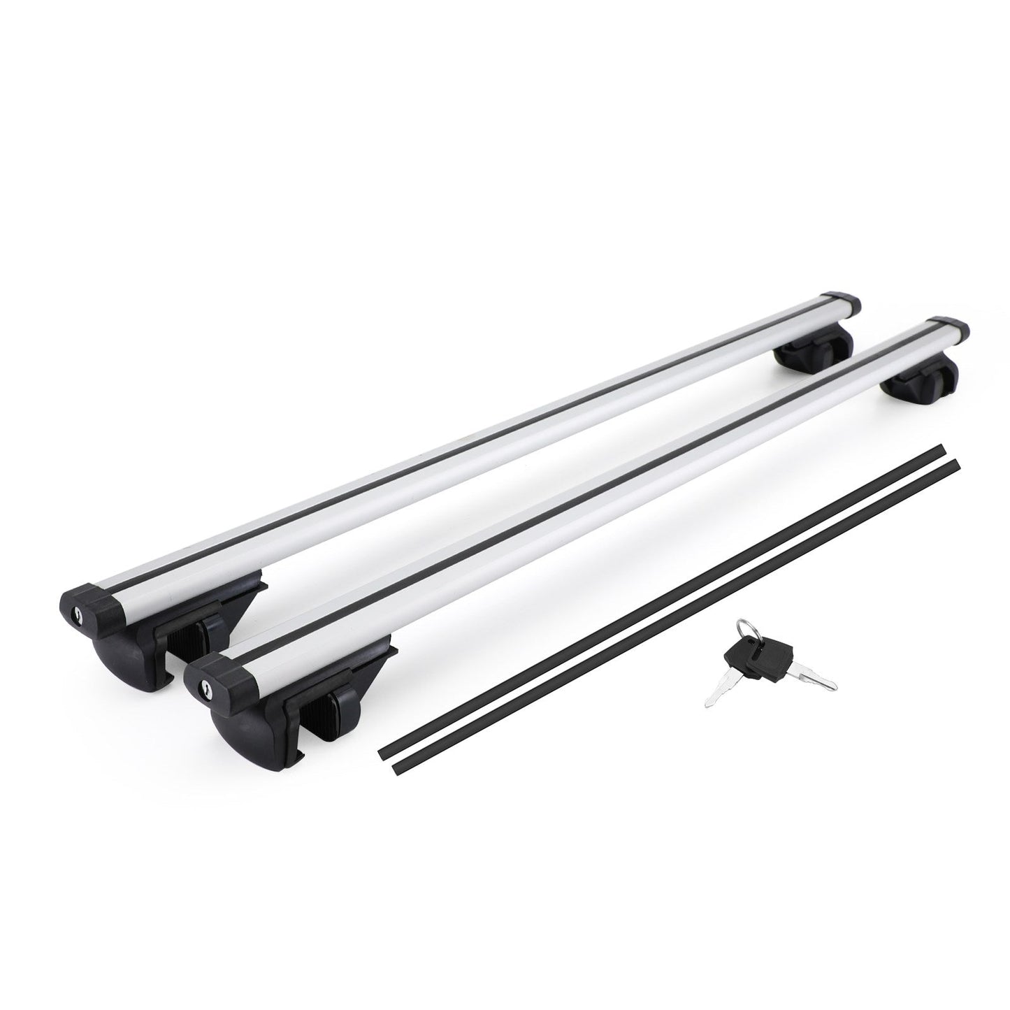 48" Aluminum Car Roof Top Cross Bar Universal Luggage Carrier Rack w/ Lock Key