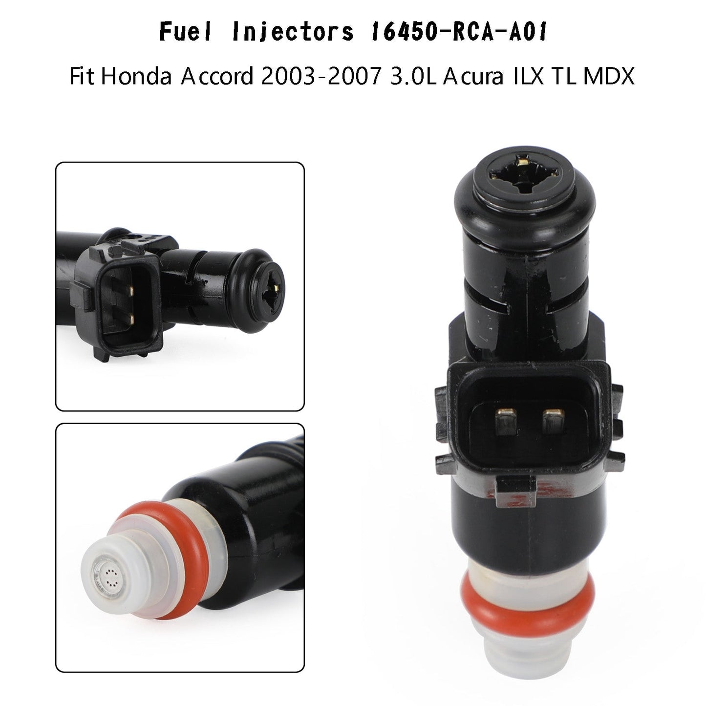 6PCS Fuel Injectors 16450-RCA-A01 Fit Honda Accord 2003-2007 3.0L Fit Acura ILX
