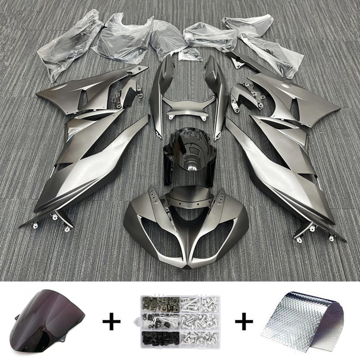2009-2012 Kawasaki ZX6R 636 Injection Fairing Kit Bodywork Plastic ABS#156