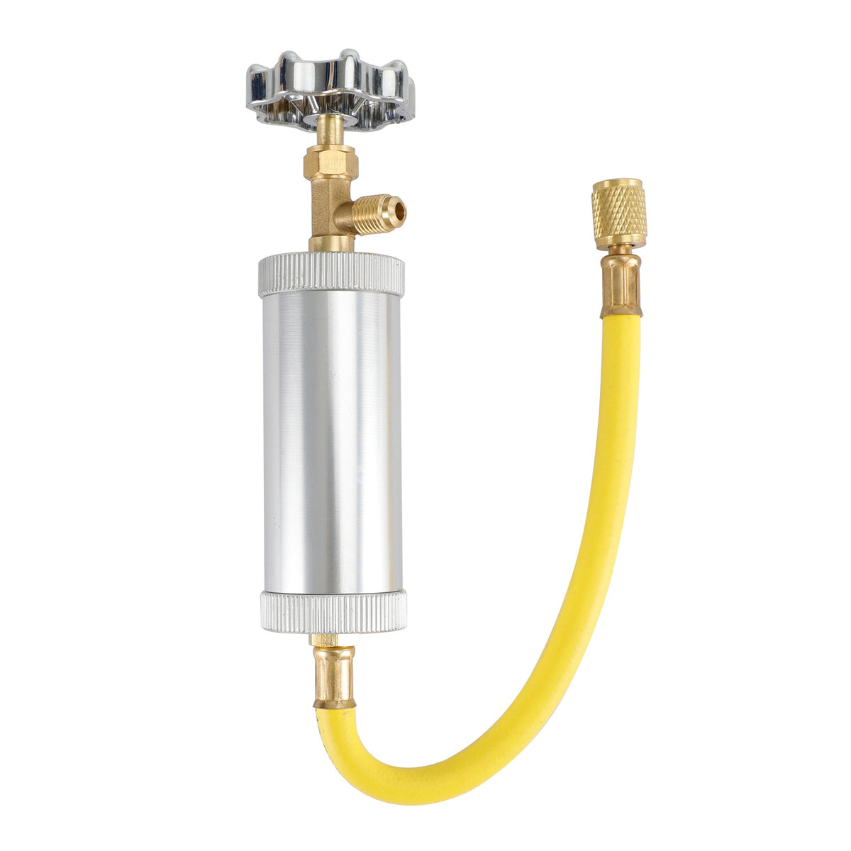 2OZ R134A R12 Hand Turn Pump Oil Injection Oil&Dye Injector Vehicle A/C Adapter