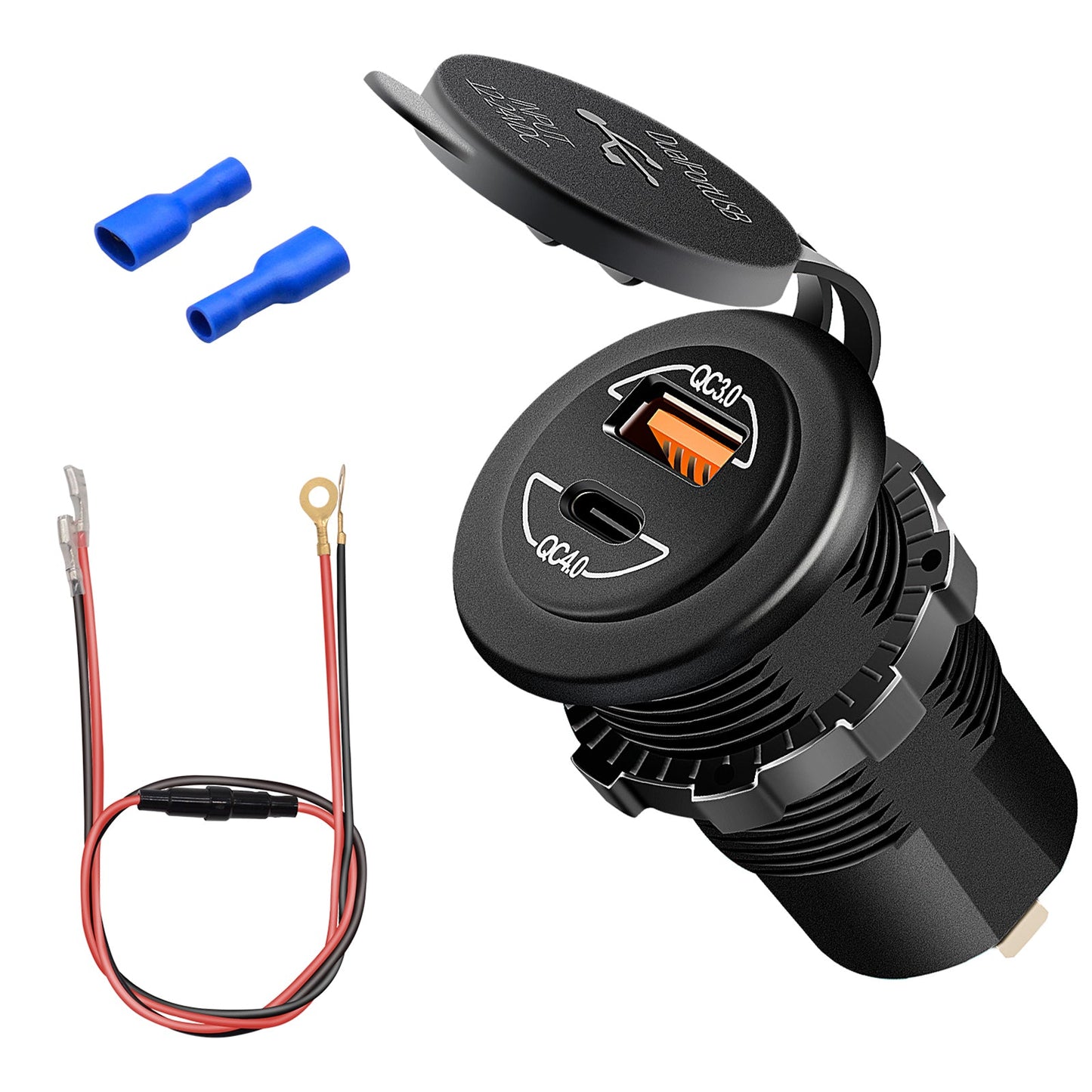 60W Qc4.0 Phone Charge Bracket Extension Bracket Black A For Motocycle Motorbike