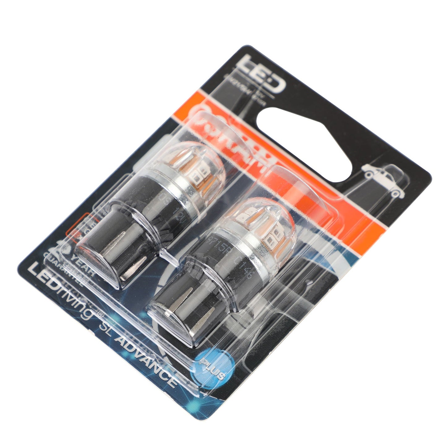 2x For OSRAM 9715R Car Auxiliary Bulbs LED W21/5W 12V 2/0.2W W3x16q