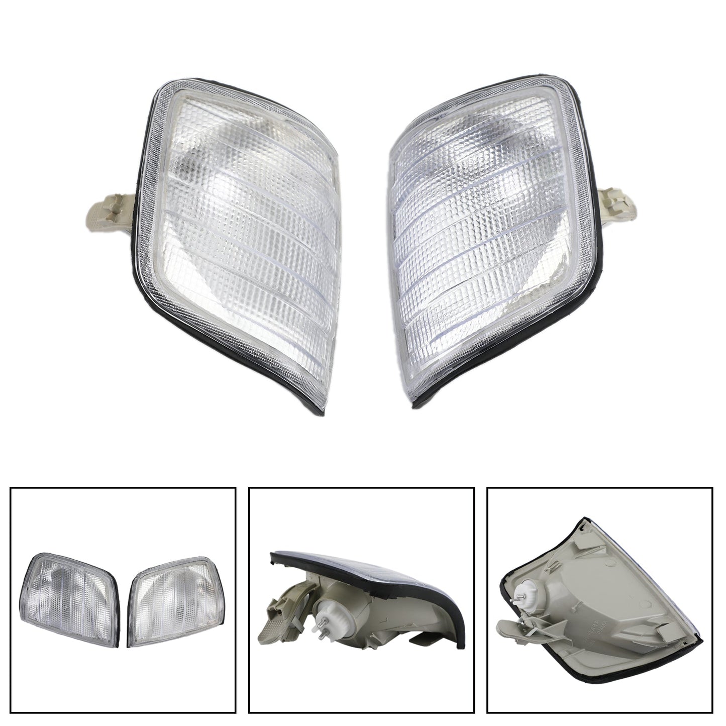 Corner Lights Parking Lamps Pair For Mercedes-Benz E-Class W124 1986-1993 Amber