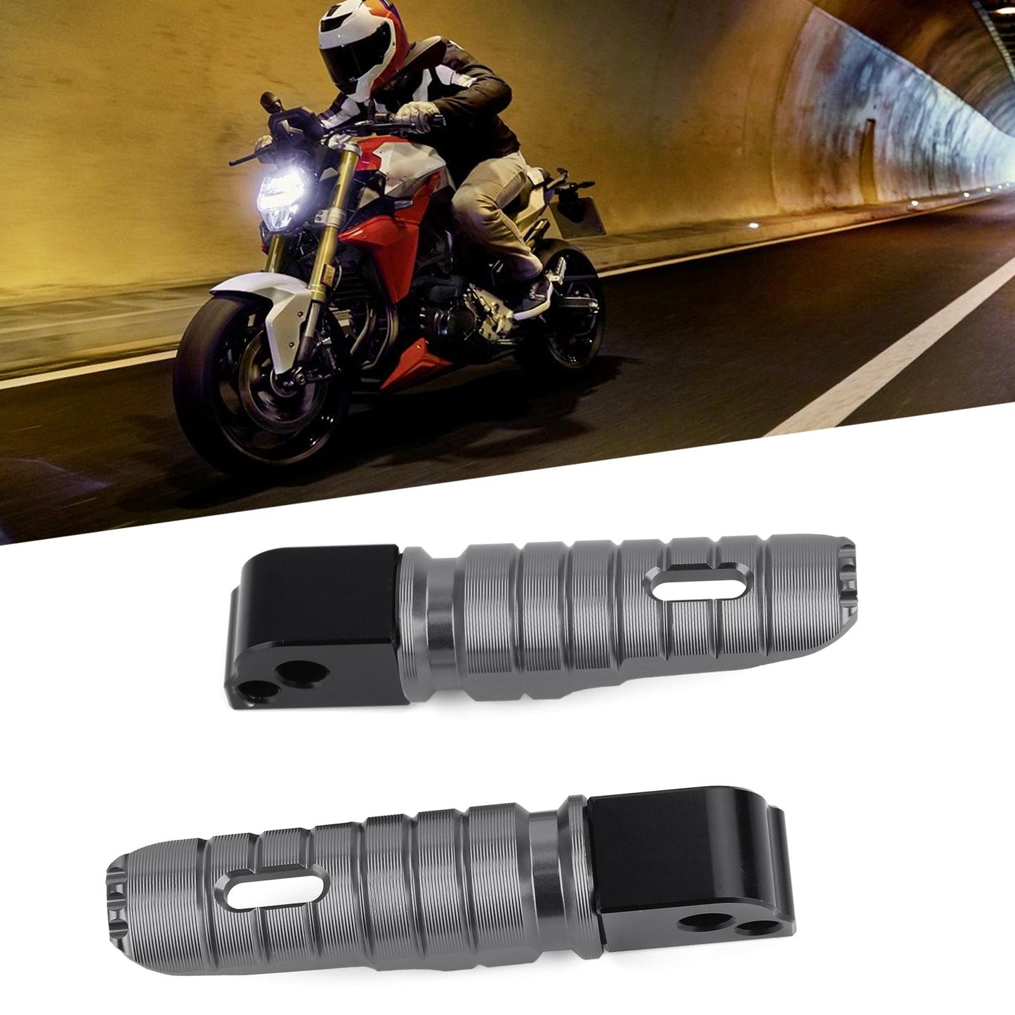 Rear Footpegs For BMW R NINET F900R F900XR R1200R R1200RS R1250R BLK
