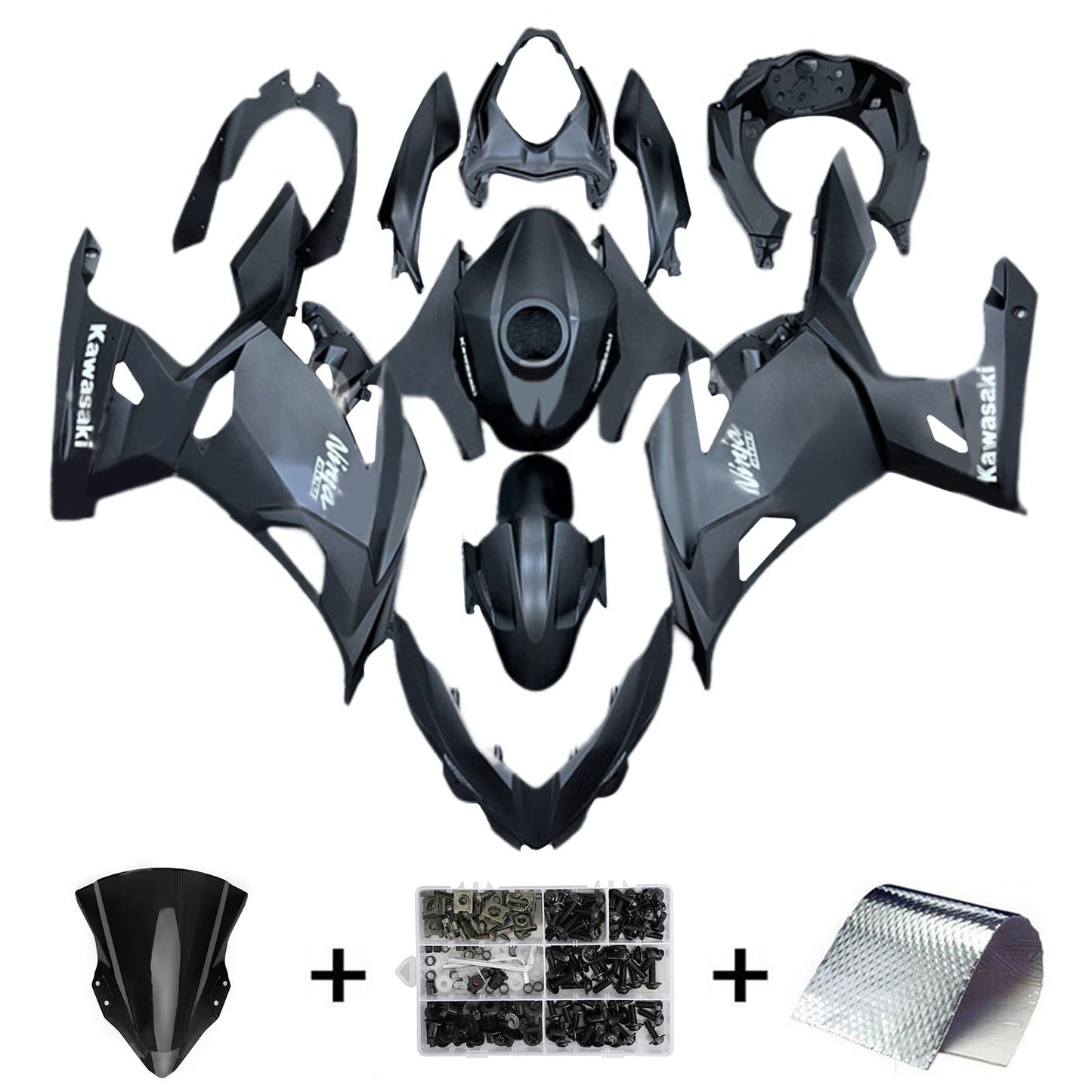 2018-2023=4 Kawasaki EX400 Ninja400 Fairing Kit Bodywork Plastic ABS