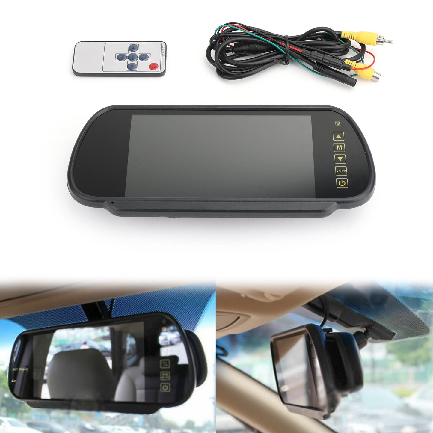 Bus Car Reversing Camera EE Screen 7" LCD Car Rear View Monitor Sensors Lens