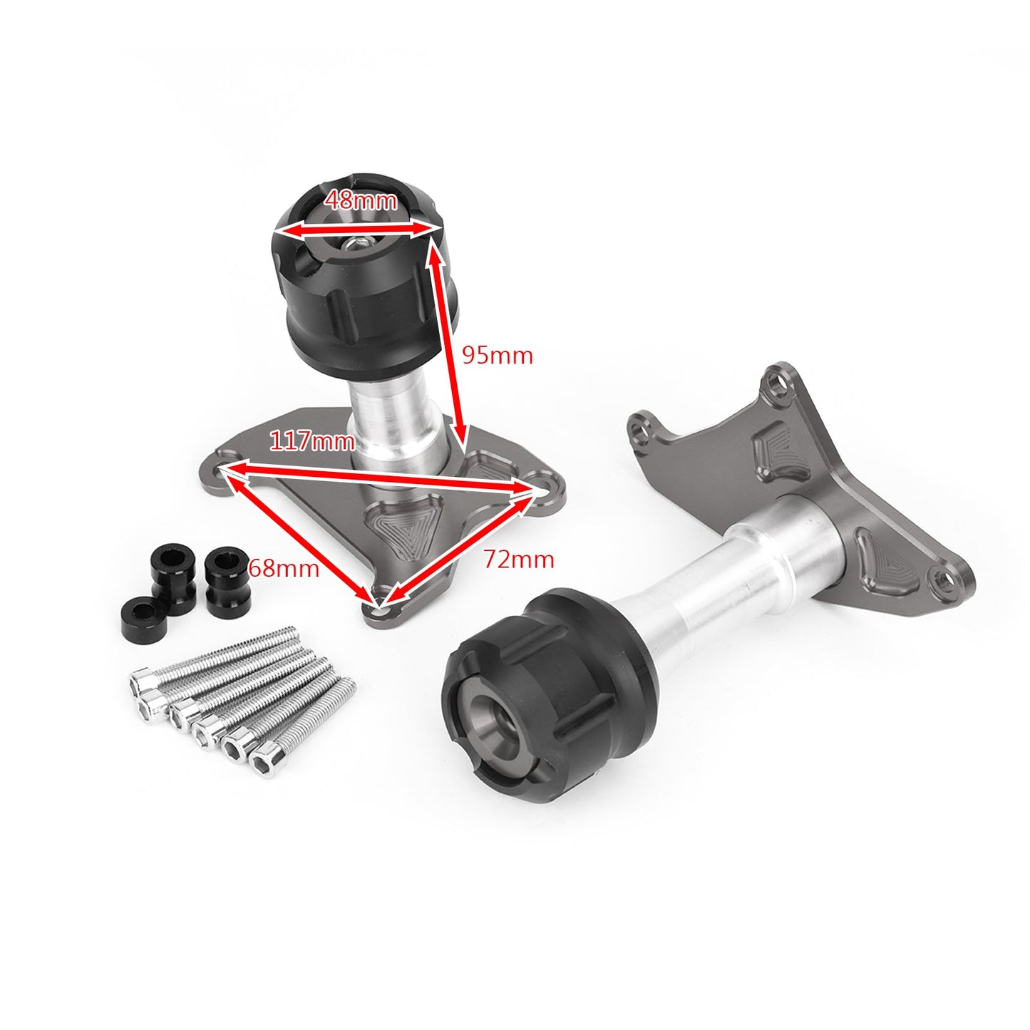 CNC Black Motorcycle Frame Slider Anti Crash for Honda MSX125 SF Grom 2013-2019