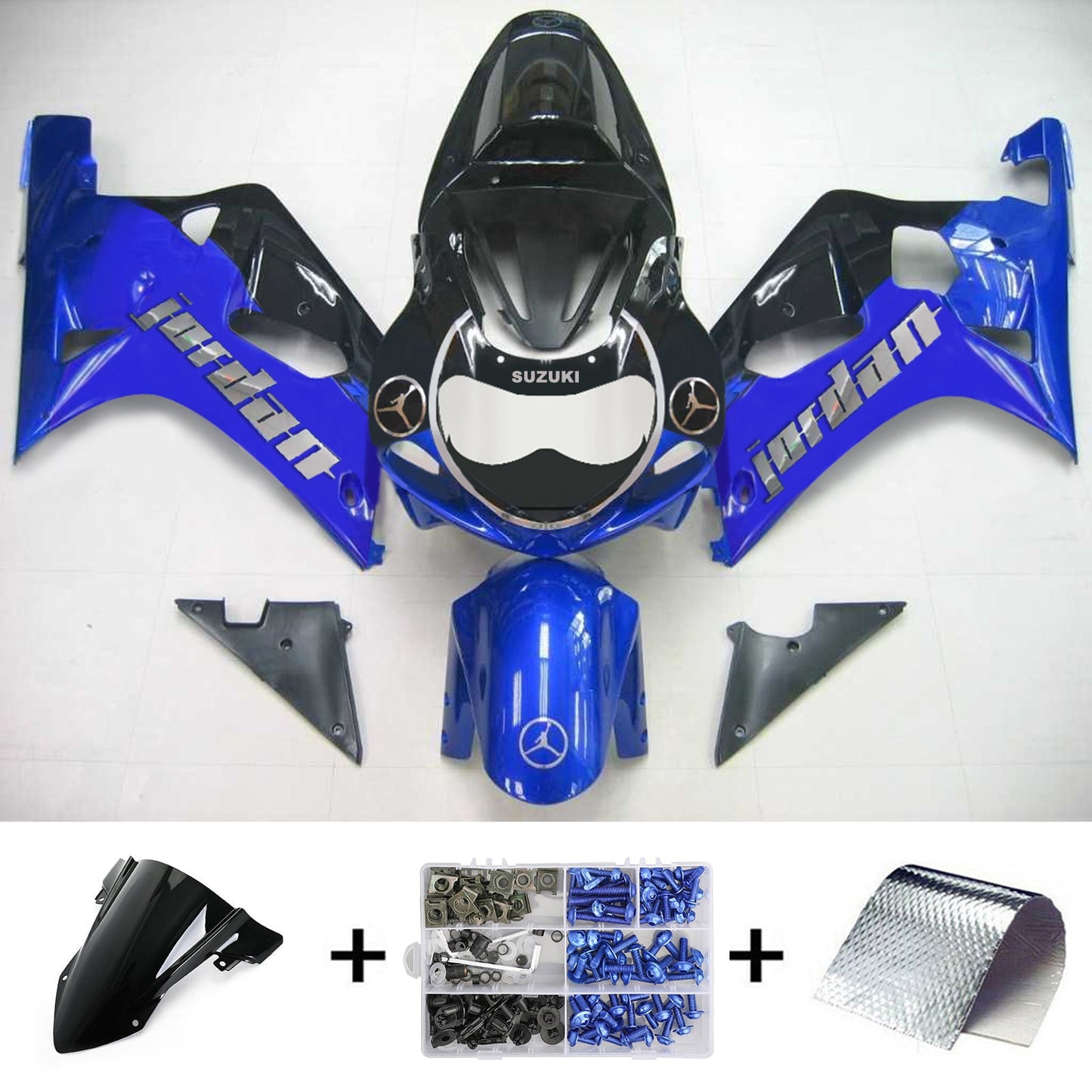 2001-2003 Suzuki GSXR750 K1 Amotopart Injection Fairing Kit Bodywork Plastic ABS #125