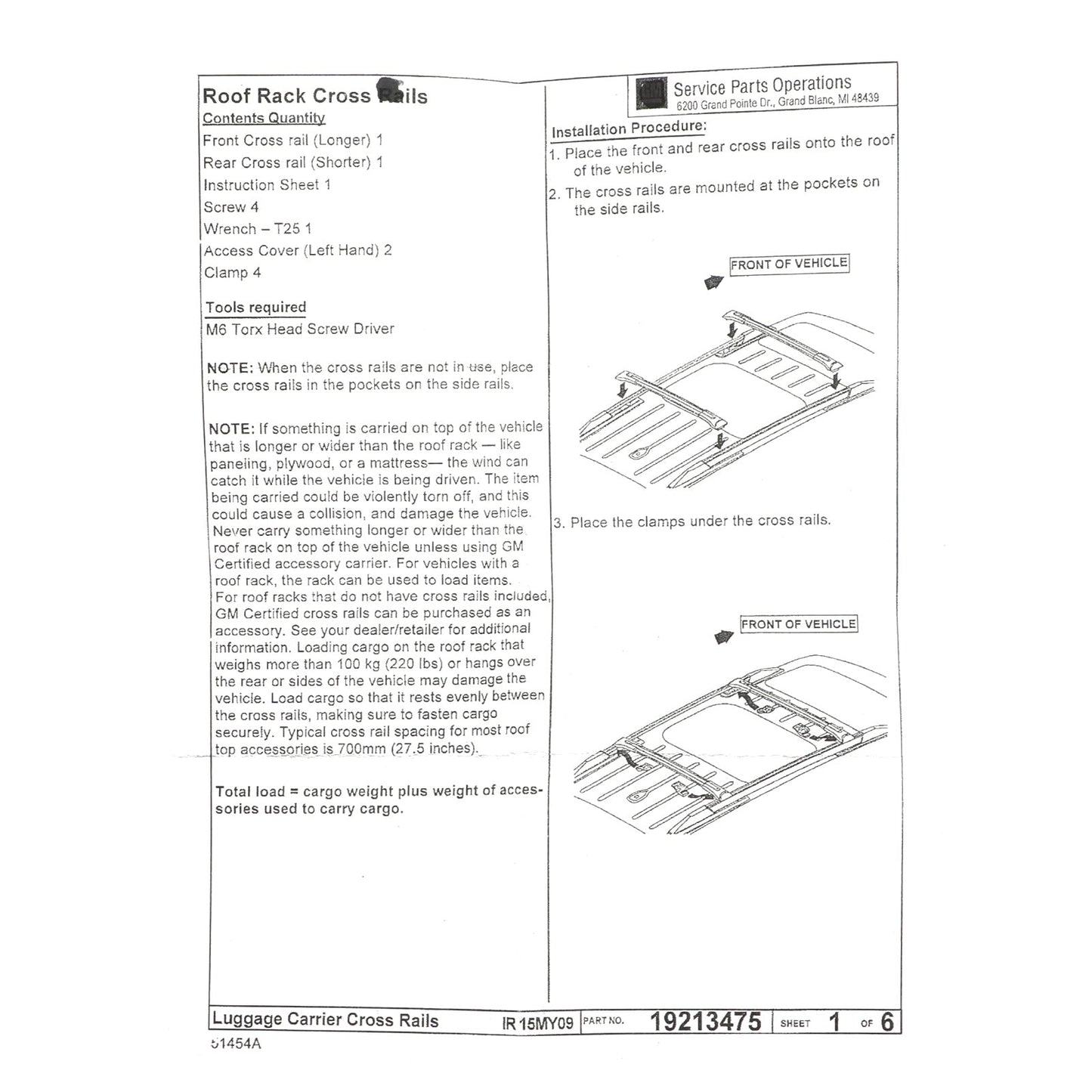 Roof Rack Cross Rail Package Silver 84130842 Fit For GMC Acadia 2010-2017 Acadia Limited 2017