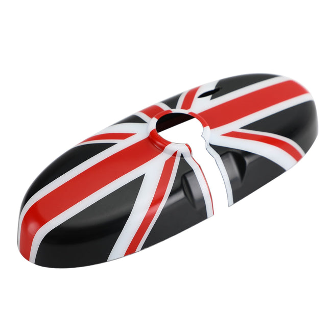 Union Jack UK Flag Rear View Mirror Cover for MINI Cooper R55 R56 R57 Black/Red