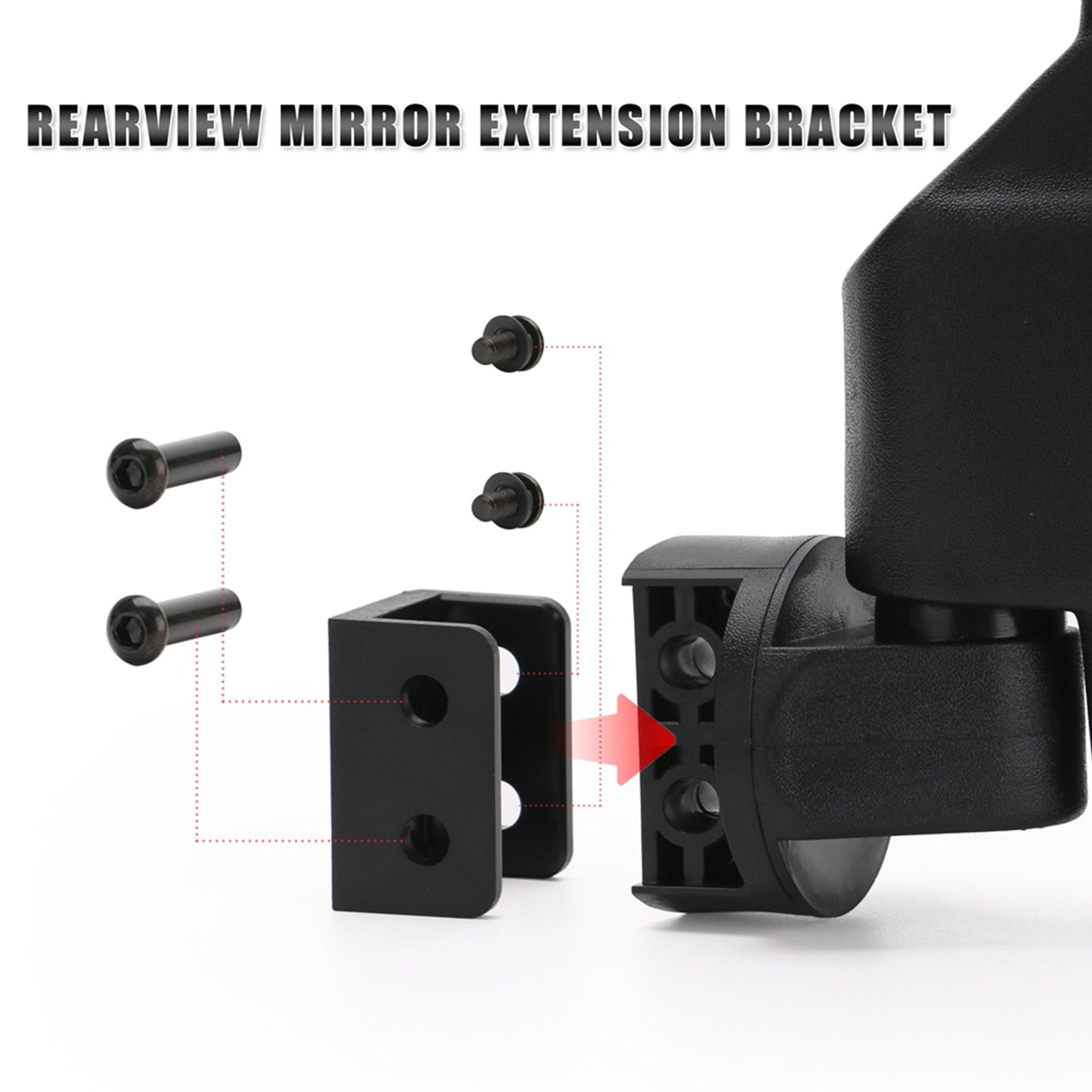 Rearview Mirror Mounting Extender Holder Bracket Grip Bar Fits For Utv Atv