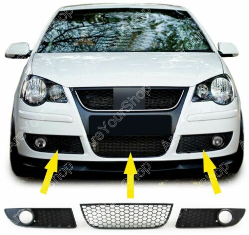 BLACK Center For Polo GTI Front VW Lower 9N3 Grille Bumper Grill 2005-2009 Fog